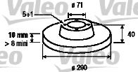 186204 VALEO Brake System Brake Disc