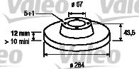 186182 VALEO Brake System Brake Disc