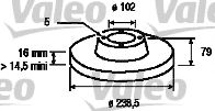 186178 VALEO Brake System Brake Disc
