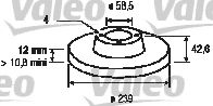 186173 VALEO Тормозной диск