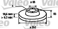 186171 VALEO Тормозной диск