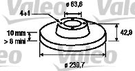 186162 VALEO Тормозной диск