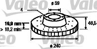 186156 VALEO Brake System Brake Disc