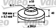 186155 VALEO Тормозной диск