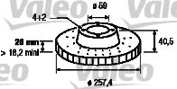 186153 VALEO Brake System Brake Disc