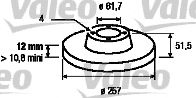 186152 VALEO Тормозной диск