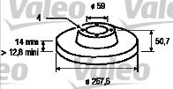 186147 VALEO Brake System Brake Disc