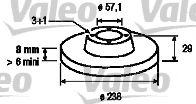 186130 VALEO Тормозной диск