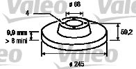186114 VALEO Тормозной диск