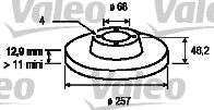 186113 VALEO Brake System Brake Disc