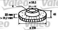 186102 VALEO Brake System Brake Disc