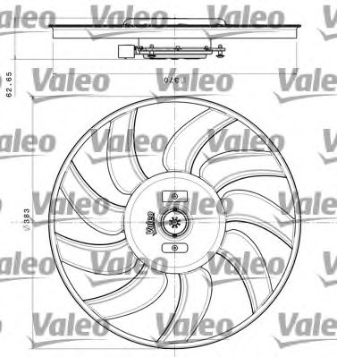 696350 VALEO Fan, radiator