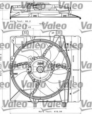 696393 VALEO Fan, radiator