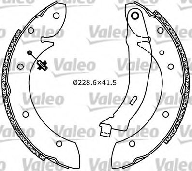 554706 VALEO Brake System Brake Set, drum brakes