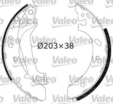 554858 VALEO Brake System Brake Shoe Set