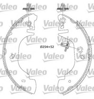 554719 VALEO Brake System Brake Shoe Set