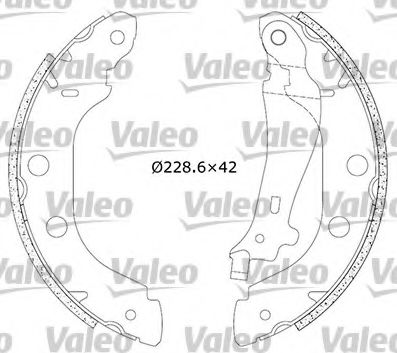562638 VALEO Brake System Brake Shoe Set