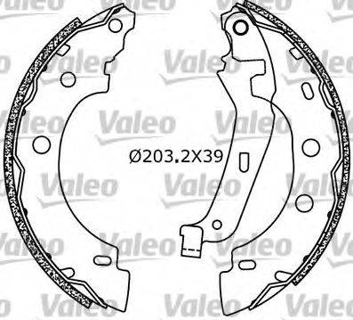 554638 VALEO Brake System Brake Set, drum brakes