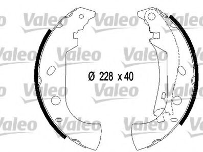 562646 VALEO Brake System Brake Shoe Set