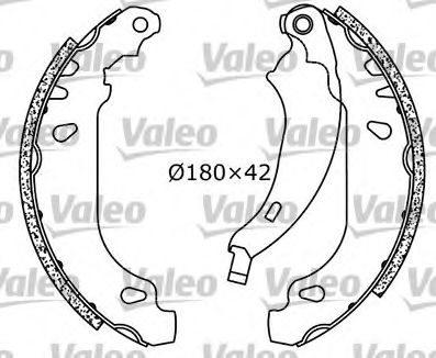 554637 VALEO Brake System Brake Set, drum brakes