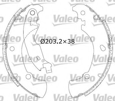 554818 VALEO Brake Set, drum brakes