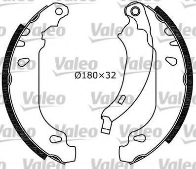 554712 VALEO Brake System Brake Shoe Set