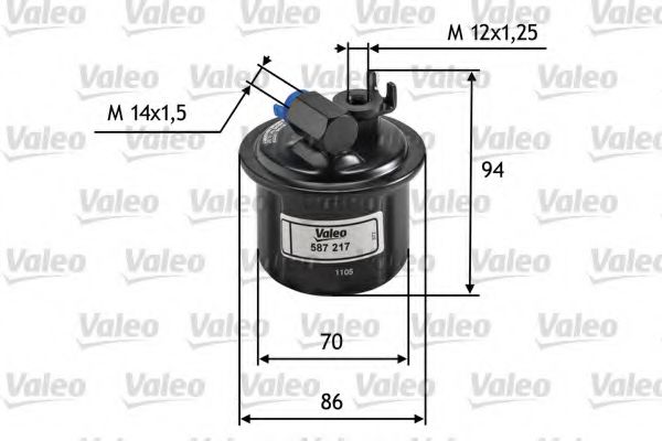587217 VALEO Fuel filter