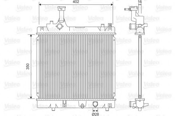 701614 VALEO Cooling System Radiator, engine cooling