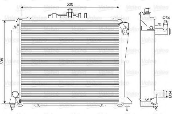701584 VALEO Cooling System Radiator, engine cooling