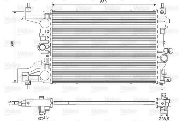 701594 VALEO Radiator, engine cooling