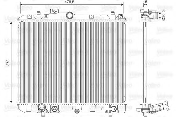 701604 VALEO Cooling System Radiator, engine cooling