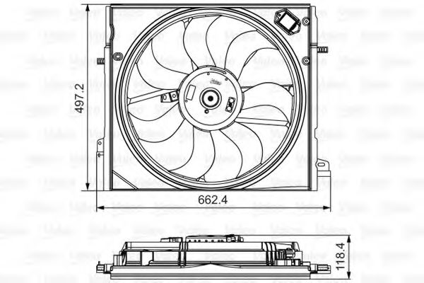 696583 VALEO Fan, radiator