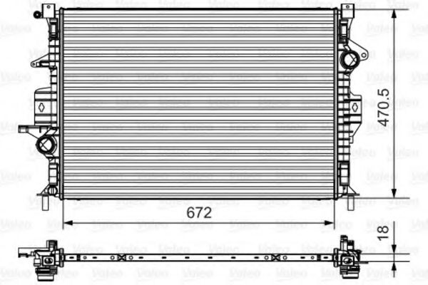 735550 VALEO Cooling System Radiator, engine cooling