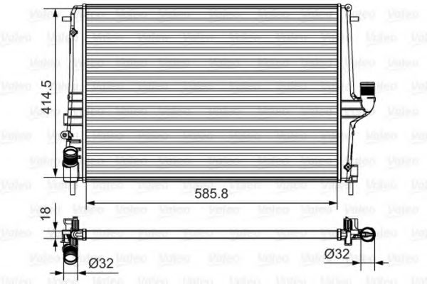 735635 VALEO Radiator, engine cooling