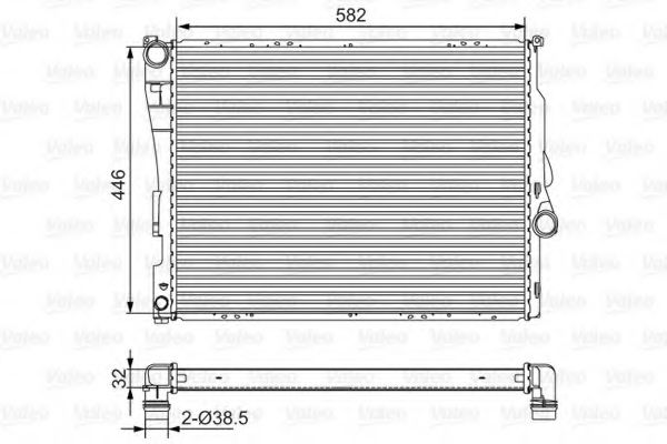 701523 VALEO Cooling System Radiator, engine cooling