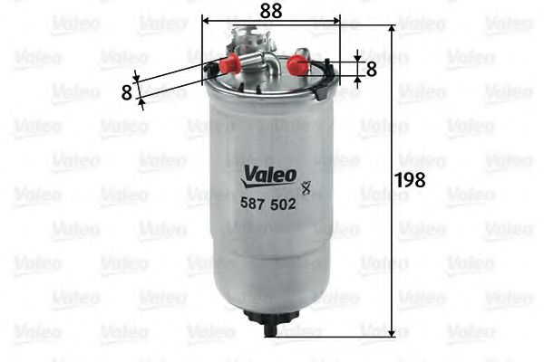 587502 VALEO Fuel filter
