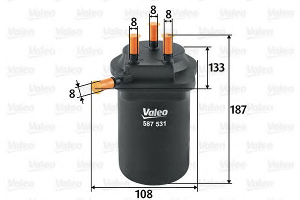 587531 VALEO Fuel Supply System Fuel filter