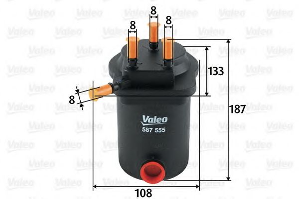 587555 VALEO Fuel filter