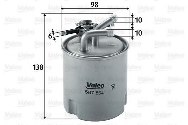 587564 VALEO Fuel filter