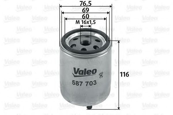 587703 VALEO Fuel filter