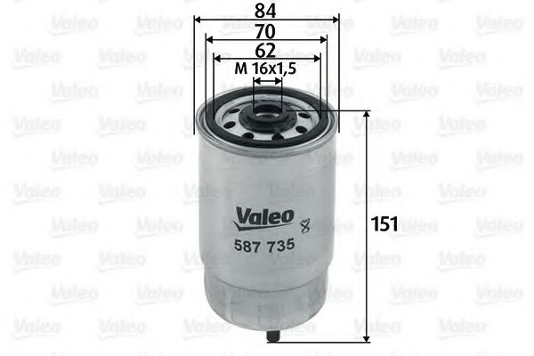 587735 VALEO Fuel filter