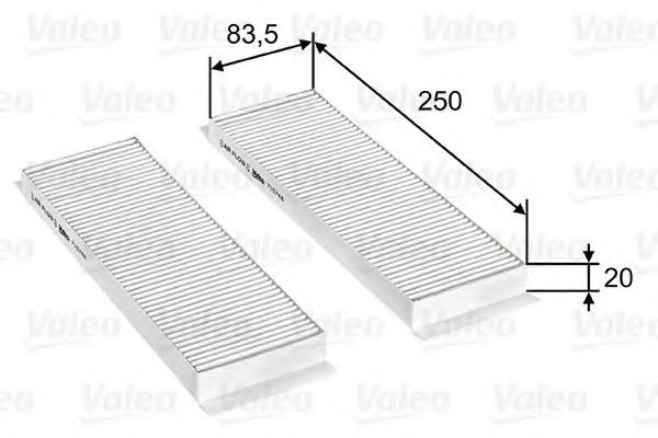 715748 VALEO Heating / Ventilation Filter, interior air