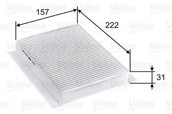 715809 VALEO Heating / Ventilation Filter, interior air