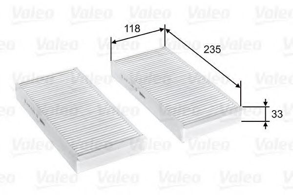 715812 VALEO Heating / Ventilation Filter, interior air