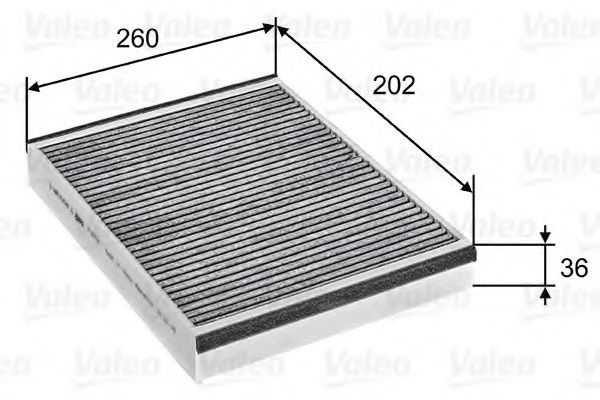 715757 VALEO Heating / Ventilation Filter, interior air