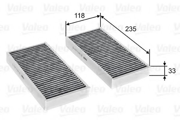 715811 VALEO Heating / Ventilation Filter, interior air