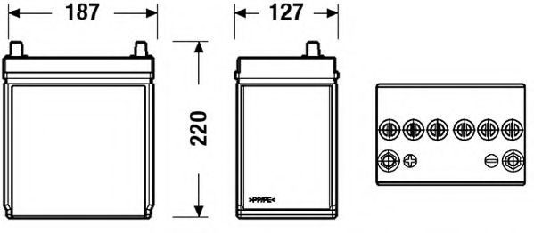 TB357 TUDOR Starter Battery; Starter Battery
