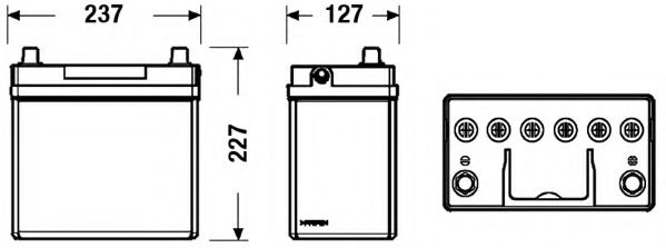 _TB454 TUDOR Starterbatterie; Starterbatterie