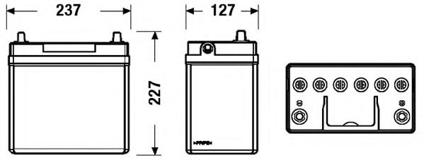 _TB456 TUDOR Starter Battery; Starter Battery