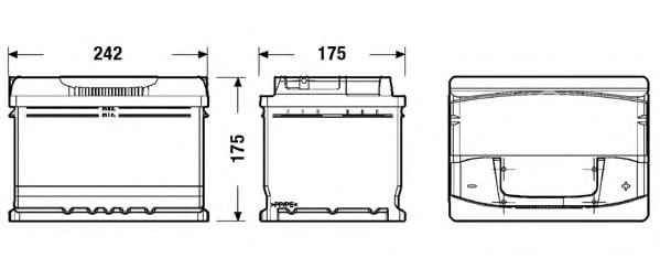 TA612 TUDOR Starterbatterie; Starterbatterie